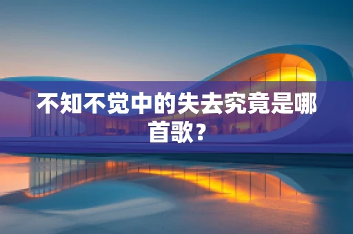 不知不觉中的失去究竟是哪首歌？
