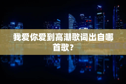 我爱你爱到高潮歌词出自哪首歌？