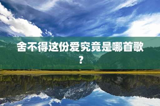 舍不得这份爱究竟是哪首歌？