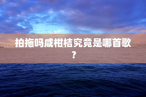 拍拖吗咸柑桔究竟是哪首歌？