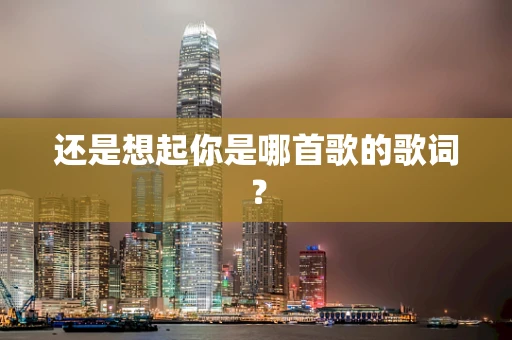 还是想起你是哪首歌的歌词？