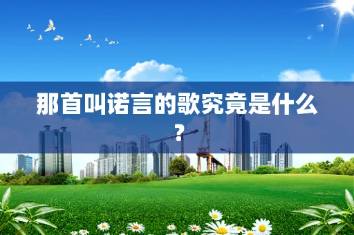 那首叫诺言的歌究竟是什么？