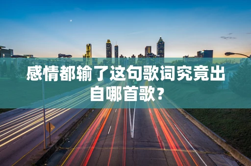 感情都输了这句歌词究竟出自哪首歌？
