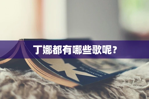 丁娜都有哪些歌呢？