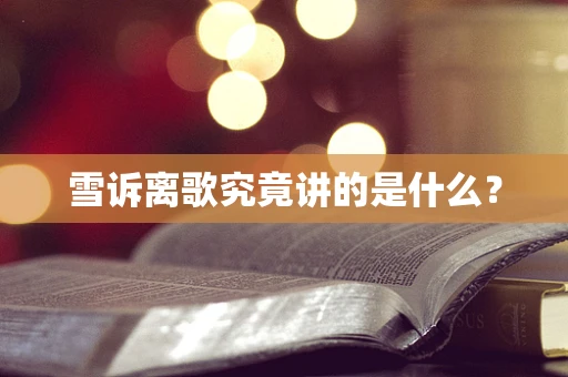 雪诉离歌究竟讲的是什么？