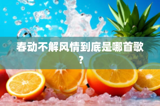 春动不解风情到底是哪首歌？