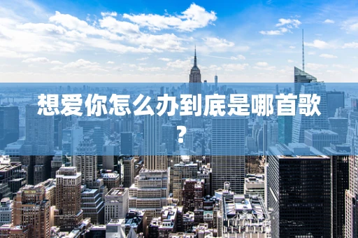 想爱你怎么办到底是哪首歌？