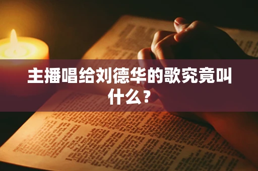 主播唱给刘德华的歌究竟叫什么？