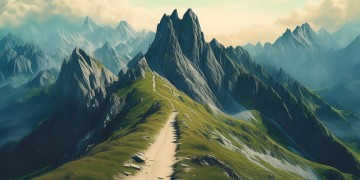 跨过山峰这句歌词出自哪首歌？